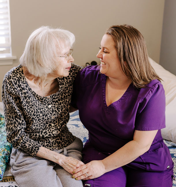 Greenhouse Cottages of Northwest Arkansas patient and staff member